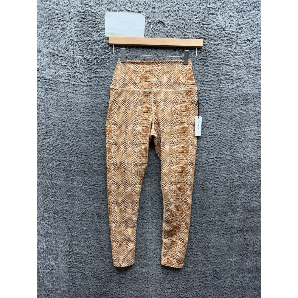 NWT Weworewhat Snakeskin Print High Waist Leggings Tan Women's Size M